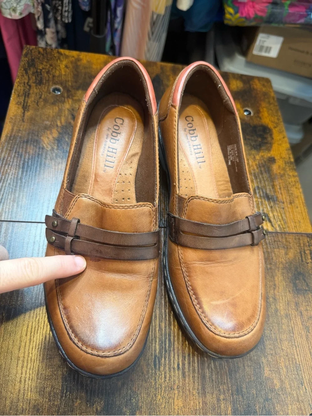 Cobb Hill by New Balance Tan Leather Slip-On Loafers Size 7.5